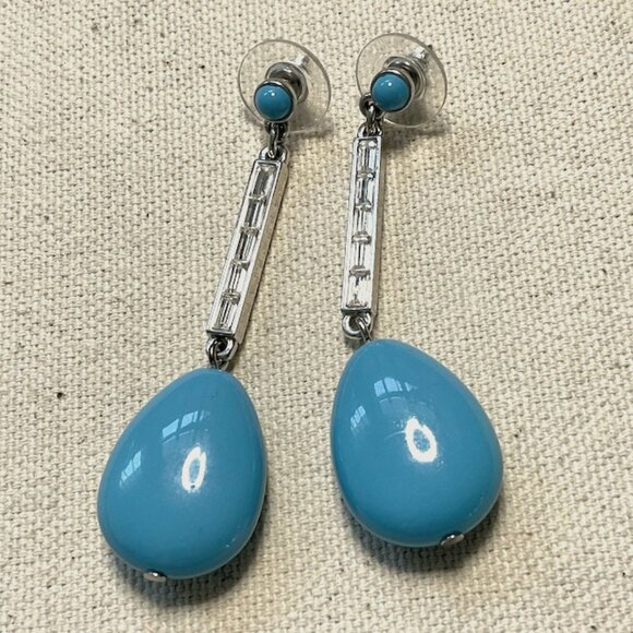 Nolan Miller Jewelry - 1990s Nolan Miller Blue Drop Earrings – Glittering Dynasty Drama